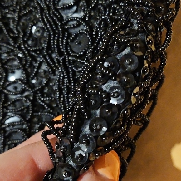 Vintage Beaded Black Clutch Evening Bag - Picture 8 of 12